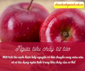 Ngăn ngừa tiêu chảy bằng táo
