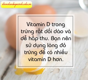 Bổ sung Vitamin D với Trứng